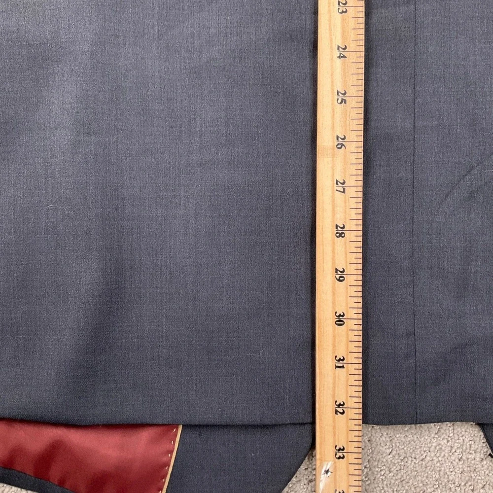 SACARI CLASSIC Suit Mens 56S 48W 26L Charcoal Gray Super 150 Wool Classic Career
